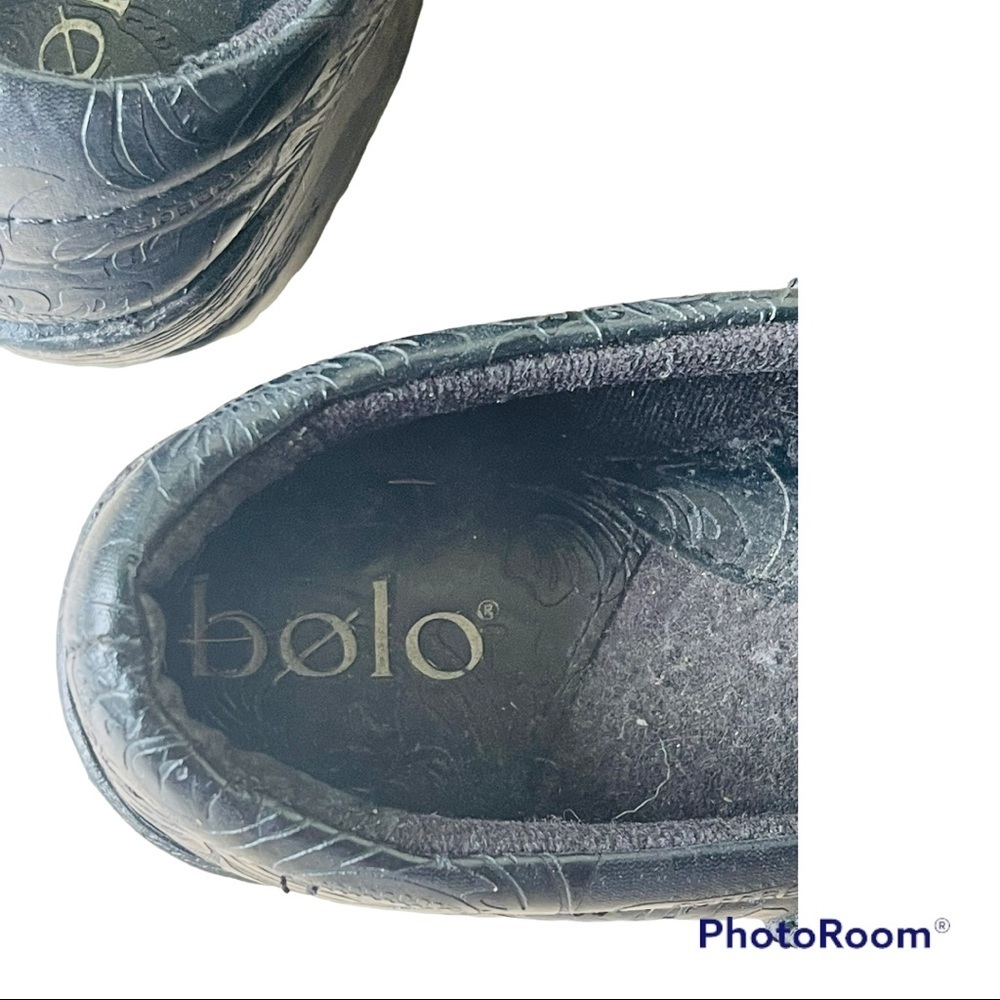 Bolo By Born Etched Tooled Embossed Women’s Clog Wedge Shoes - Picture 5 of 6